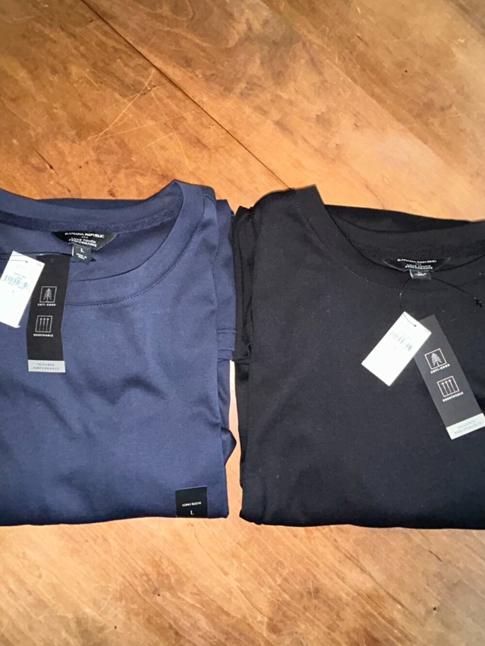 Banana Republic Luxe Touch Performance Long Sleeve T-shirts, NWT, Men Large, 2